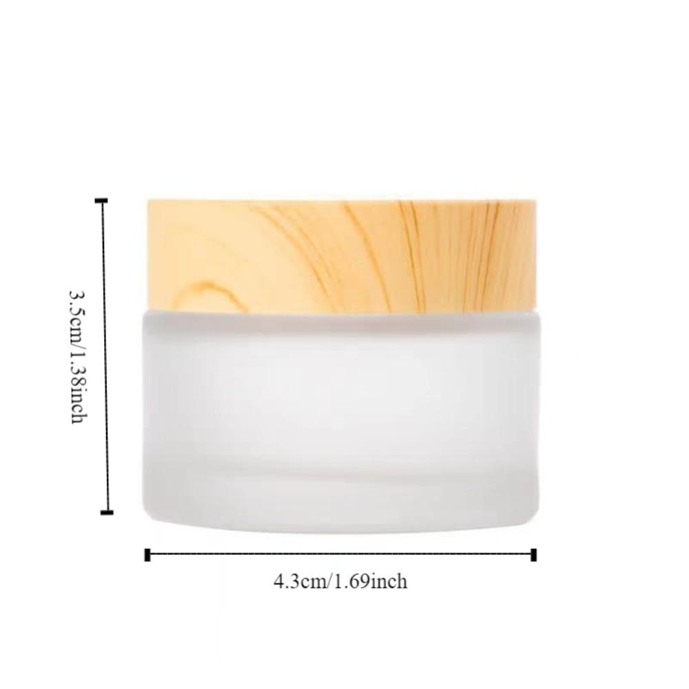 Screw Cap Frosted Glass Cream Jar Round Scrub Sub-bottling Portable Cream Bottle  for Makeup Vials