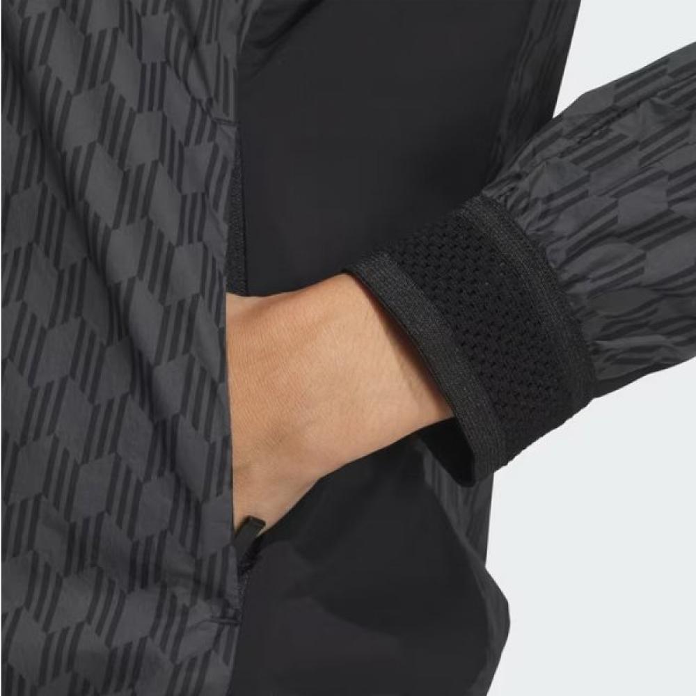 Adidas Golf 24 YearS Women S Lightweight Printed Woven Jacket In6583 Black