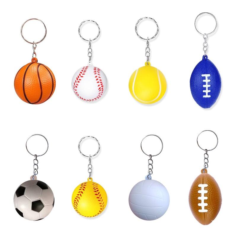 Трендовый ПУ Брелок для баскетбола Пена Футбол Детская спортивная игрушка Декоративная подвеска Активность Маленький подарок