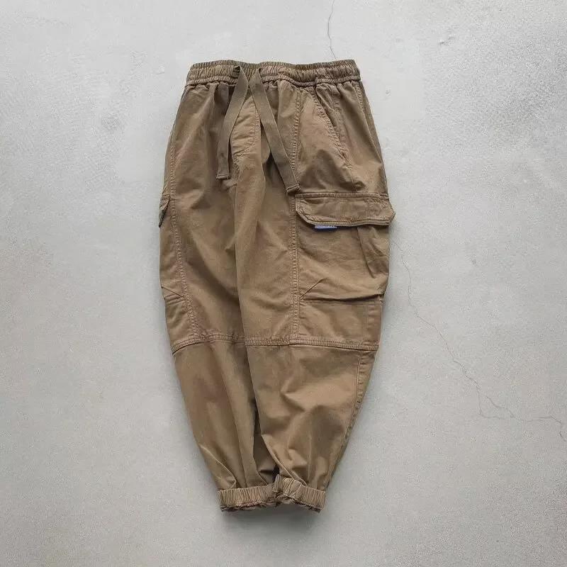 Men's 2024 Spring/Autumn Loose Harem Pants - Korean Style, Retro Casual Nine-Point Trousers