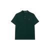 Polo SS23 Однотонная повседневная рубашка поло с вышитым логотипом с коротким рукавом для мужчин, зеленая 710870645-019