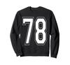 Свитшот с номером 78 в стиле Varsity, яркий, спортивный, для дня рождения