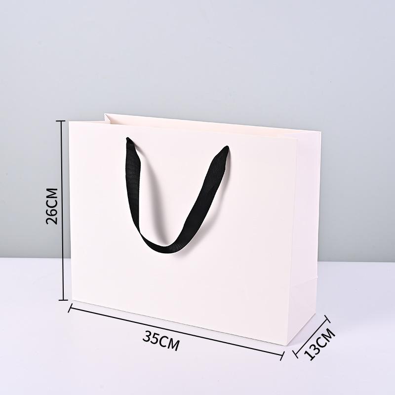 Golden Border Tote Pouches Paper Bag with Handle DIY Crafts Clothing Gift Box Sacks Black Border Birthday Christmas Wedding and Bridesmaid Gift Bags