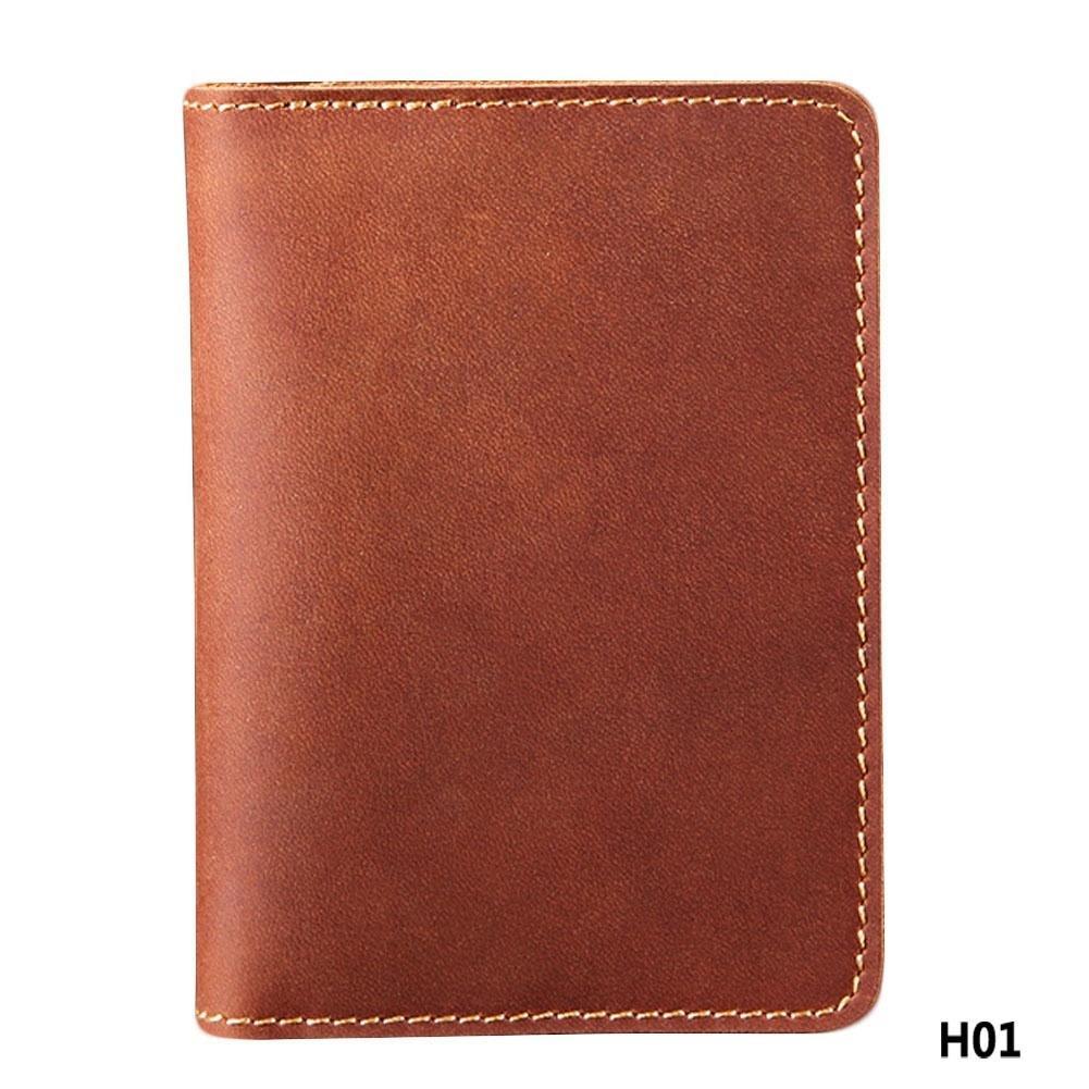 Classic Brown Bag Genuine Leather Passport Wallet Holder Case Cover Ticket Travel Handbag