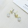 Серьги Niche Design Twisted Diamond-Set Pearl, простые универсальные серьги для женщин