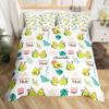 Avocado Duvet Cover Twin Queen Kawaii Green Tropical Fruit Bedding Set for Kids Girl Botanical Comforter Cover with 2 Pillowcase