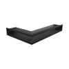 Vent Cover LUFT Corner Right 40x60x9 Black