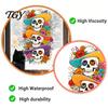 Durable Glass Stickers for Autumn Skeleton Undead Static Sticker, Waterproof PVC Decorative Decals, Indoor And Outdoor Festive Decor