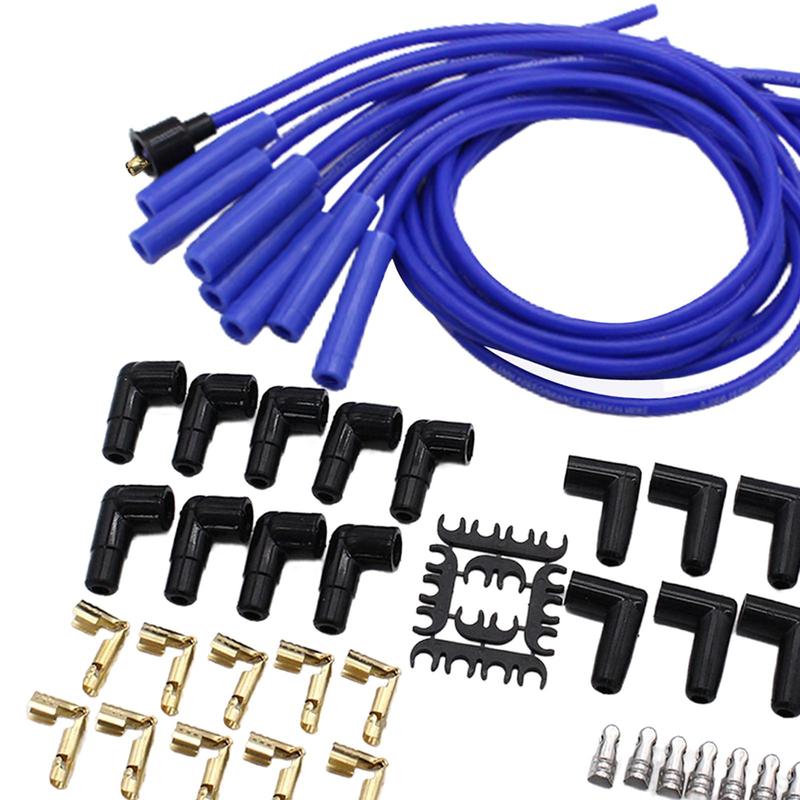 Professional 8mm Universal Ignition Wire Set Spark Plug Cable Auto Replacement for Car Engine Accessories