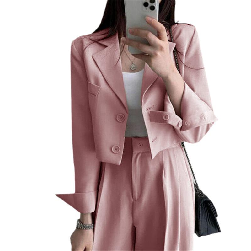 Женский костюм-двойка пиджак-блейзер петит цвета хаки на осень 2025: Шикарный стиль для поездок на работу