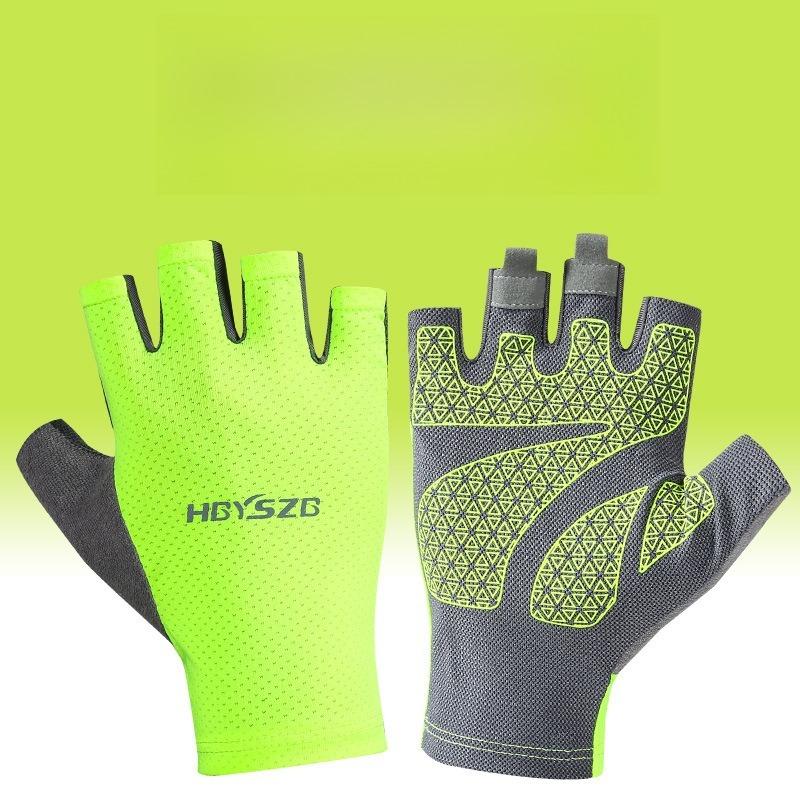 Half Finger Wear Resistant Bicycle Gloves Fishing Gloves Fitness Gloves Sports Outdoor Cycling Gloves