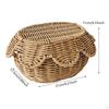Плетеная корзина для хлеба, многофункциональная подставка для хранения закусок и печенья с крышкой