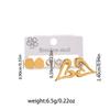 Multi Style Gold Stainless Steel Stud Earrings Set Women Fashion Ear Jewelry Pack