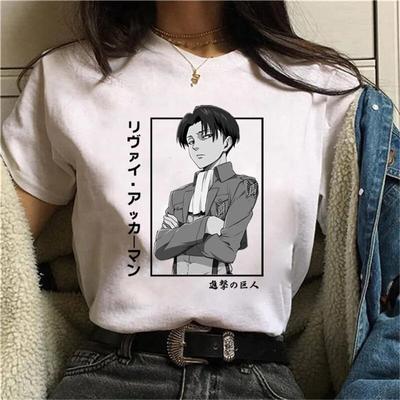 Новая футболка Levi Ackerman, модная аниме-футболка в стиле Харадзюку, повседневная свободная футболка с круглым вырезом