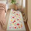 Розовый Винтажный Цветочный Ковер для Гостиной Моющийся Богемный Ковер Нескользящий Кухонный Прекрасный Растение Декор Интерьера Ковер Детская