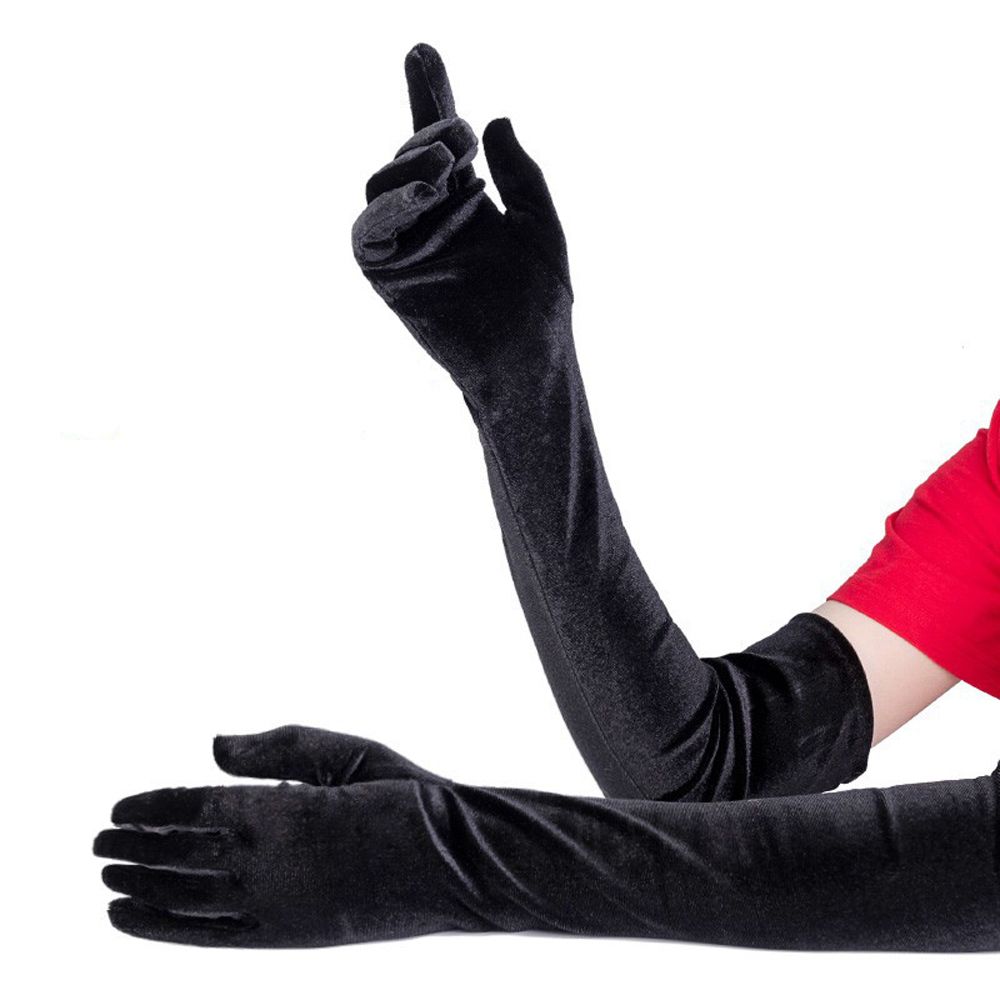 Банкет Вечеринка Платье для ужина Косплей Женские перчатки Этикет Варежки Бархатные длинные перчатки Свадьба