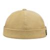 Clape Summer Roll Brimless Cotton Sag Stylish Classic Foldable Round Solid Unique Smaller Face Outdoor Men's Fisherman's Cap, Cap, Cap, Shape, Color,