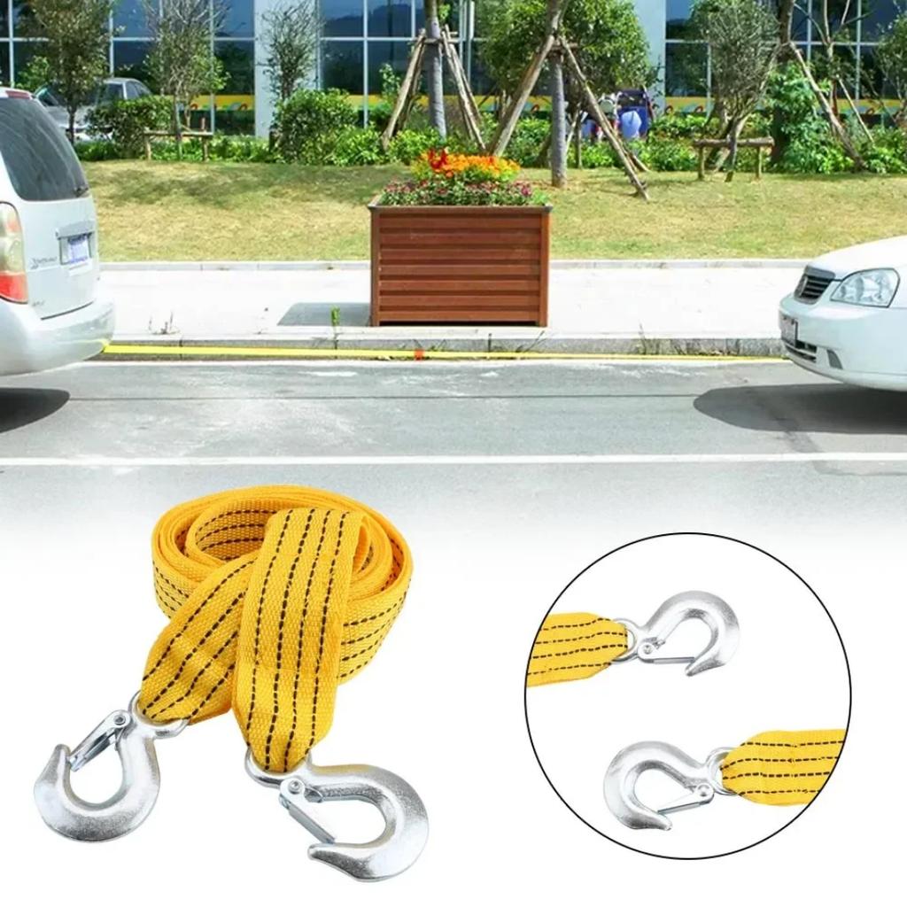 1PCS Thickened Car Portable Car 4 Meters 3 Tons Trailer Rope Car Emergency Traction Rope Pulling Rope Car Trailer