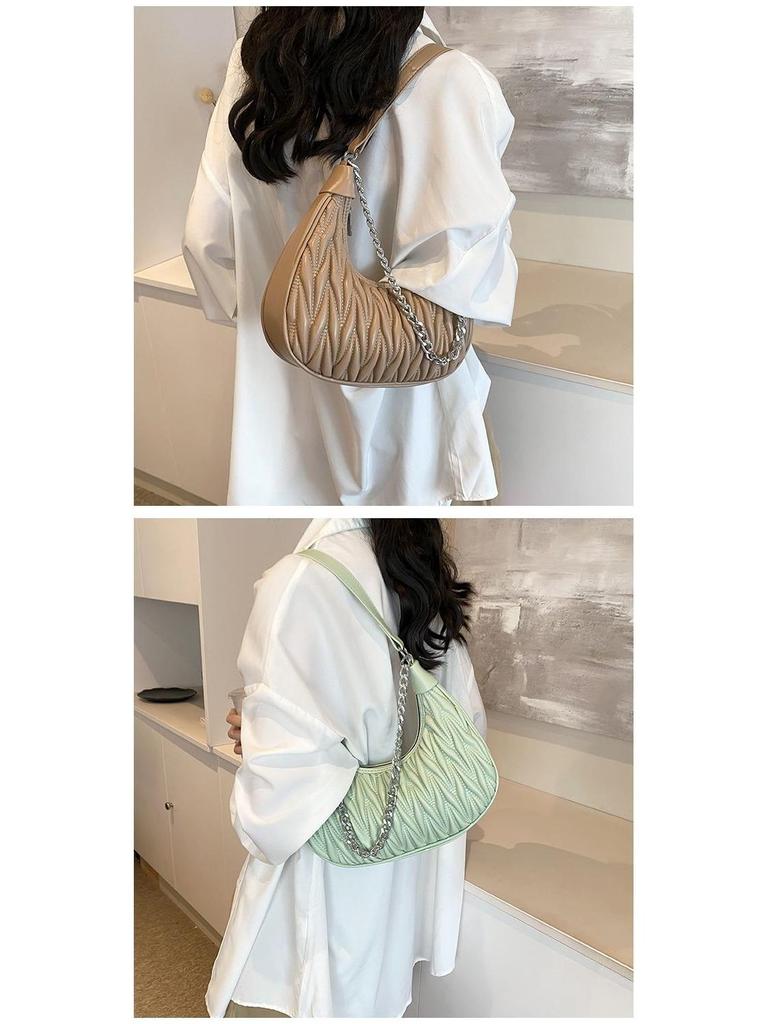 Плиссированная сумка-кроссбоди Saddle 2025 - Большая вместимость