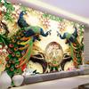 Photo Wallpaper European Style Peacock Flowers 3D Mural Living Room Backdrop Wall Classic Interior Decor Wallpaper