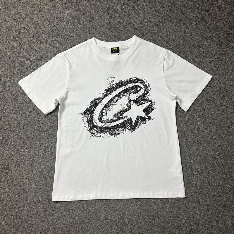 230g Cotton Short Sleeve T-Shirt Men Women Loose Fit Letter Print Tee Casual Wear