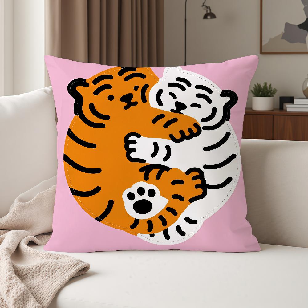 Brand Cartoon MMUZIK TTIGER Pillow Case Suitable For Bedrooms Living Rooms Cars Home Decoration