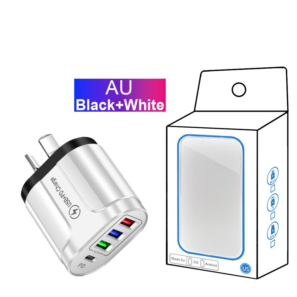 3-Port USB + Type-C Home & Travel Charger, EU/UK Standard, 5V/2.4A, New Model