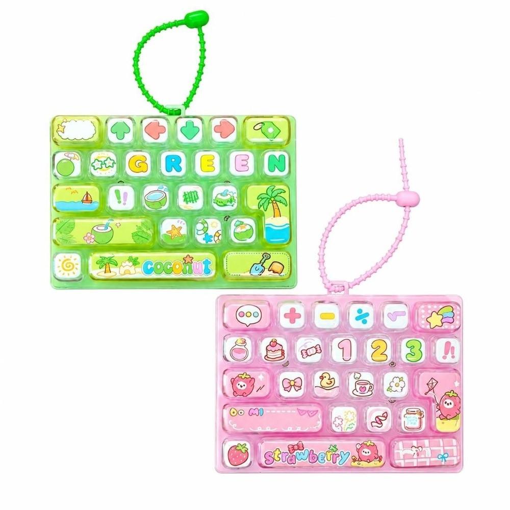 Decompression Button Fidget Keyboard Keychain Stress Relief Fidget Toy Party Favor Gift