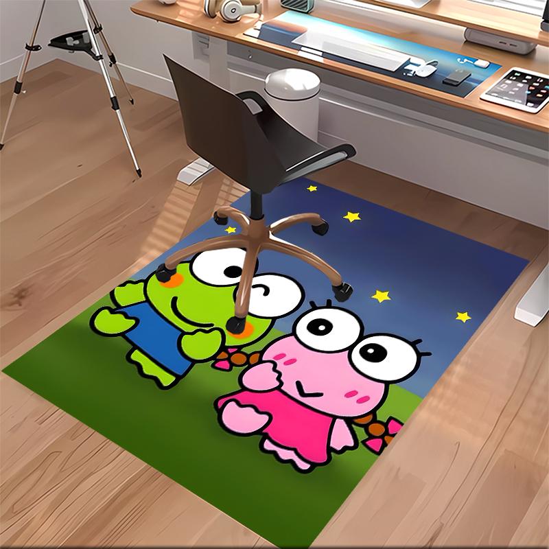 1pc Sanrio3 Print Area Rug - Soft, Washable Non-Slip Indoor Mat for Office Chairs, Living Room, Home Office Decorative Rug