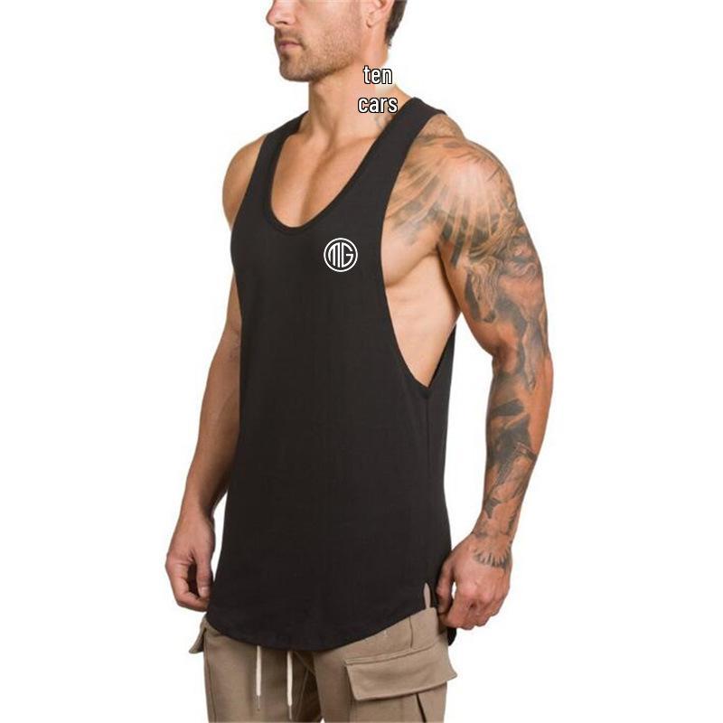 Korean Style Men's Bodybuilding Sleeveless Fitness Muscle T-Shirt