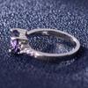 Sace Gems Классическое кольцо из медного сплава с фиолетовым цирконом, женские ювелирные изделия, свадебный подарок, вечеринка