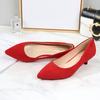 Red Bottom High Heels Women Small Heel New Pumps Women's Shoes Large Work Shoes Women Black Pointed Low Heels Female Zapatos