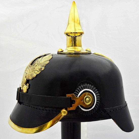 Royal Handicraft German Pickelhaube Helmet Spiked Leather Helmet Imperial Prussian Helmet Gift