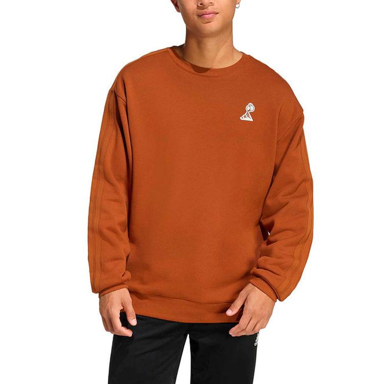 adidas Свитшот мужской с круглым вырезом, однотонный, с пониженной линией плеча, длинным рукавом JZ5069