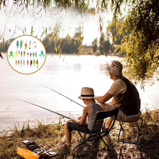 2024 Christmas Advent Calendar Fish Tackle Set 24 Days Countdown Fishing Lure Daily Fishing Gear with Baits Hooks Accessories