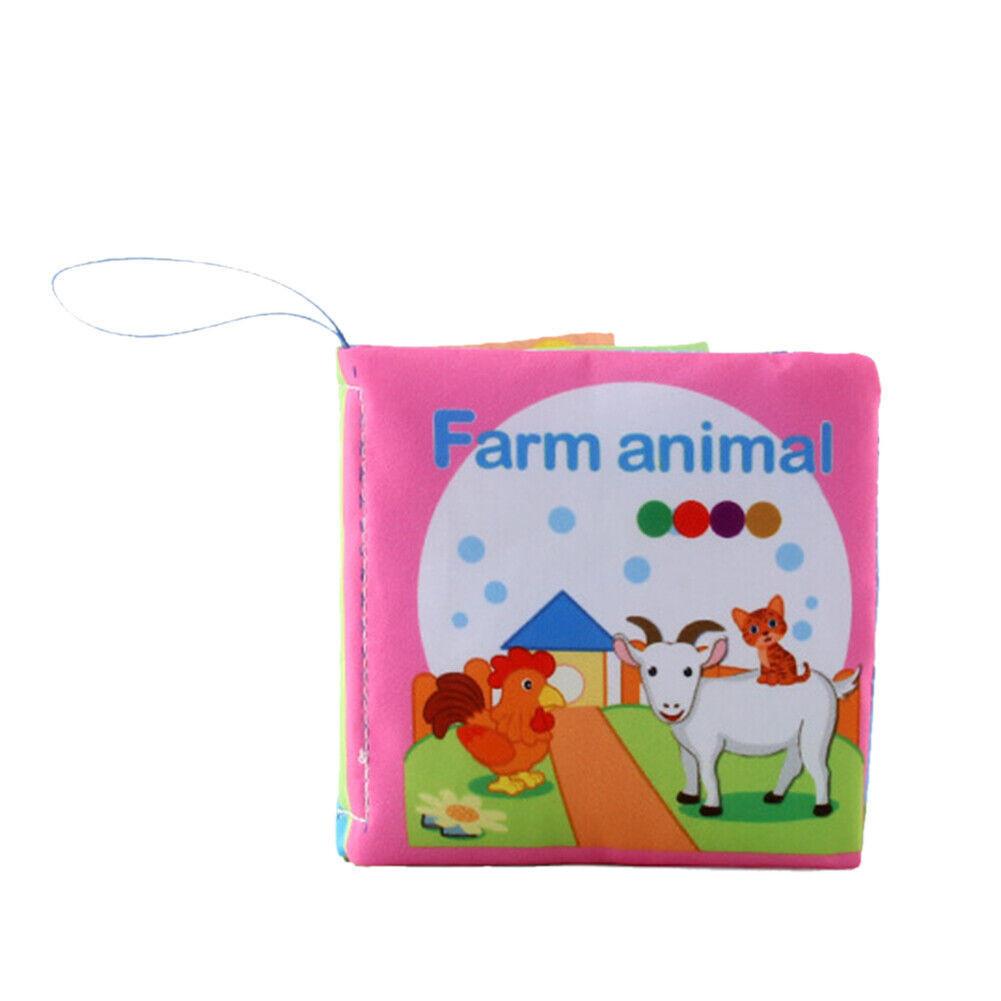 Soft Cloth Book For Early Education Of English Animals And Transportation