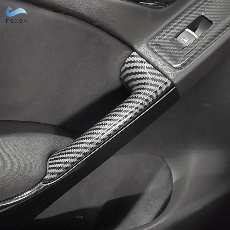 ABS углеродное волокно узор автомобильные аксессуары 4 шт. внутренняя дверь подлокотник ручка накладка для VW Golf 6 MK6 2010 2011 2012