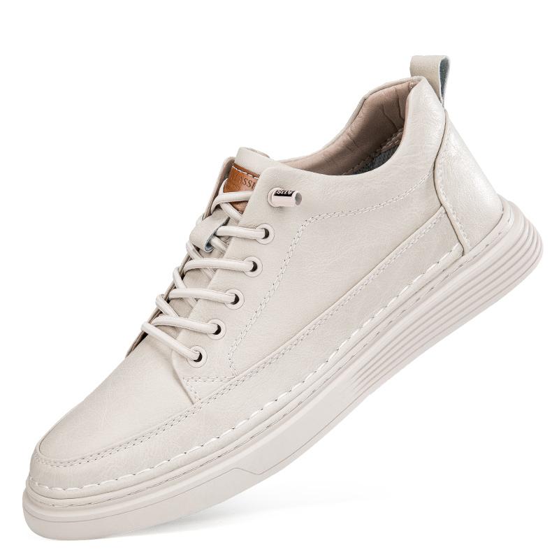 Новые мужские удобные скейт-кеды 2024 года из натуральной кожи, модная повседневная обувь, мужские классические ажурные кроссовки, роскошная мужская обувь