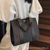 Large Capacity Simple Casual Handbag Women's Bag 2025 New Fashionable Lightweight Canvas Tote Bag Shoulder Crossbody Bag