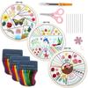 3pcs DIY Embroidered Kit Common Embroidery Stitches Teaching Practice Material Package Beginner Needlework Cross Stitch Set