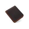 New Durable The First Layer Cowhide Leather Retro Men's Wallet Dark Coffee Color