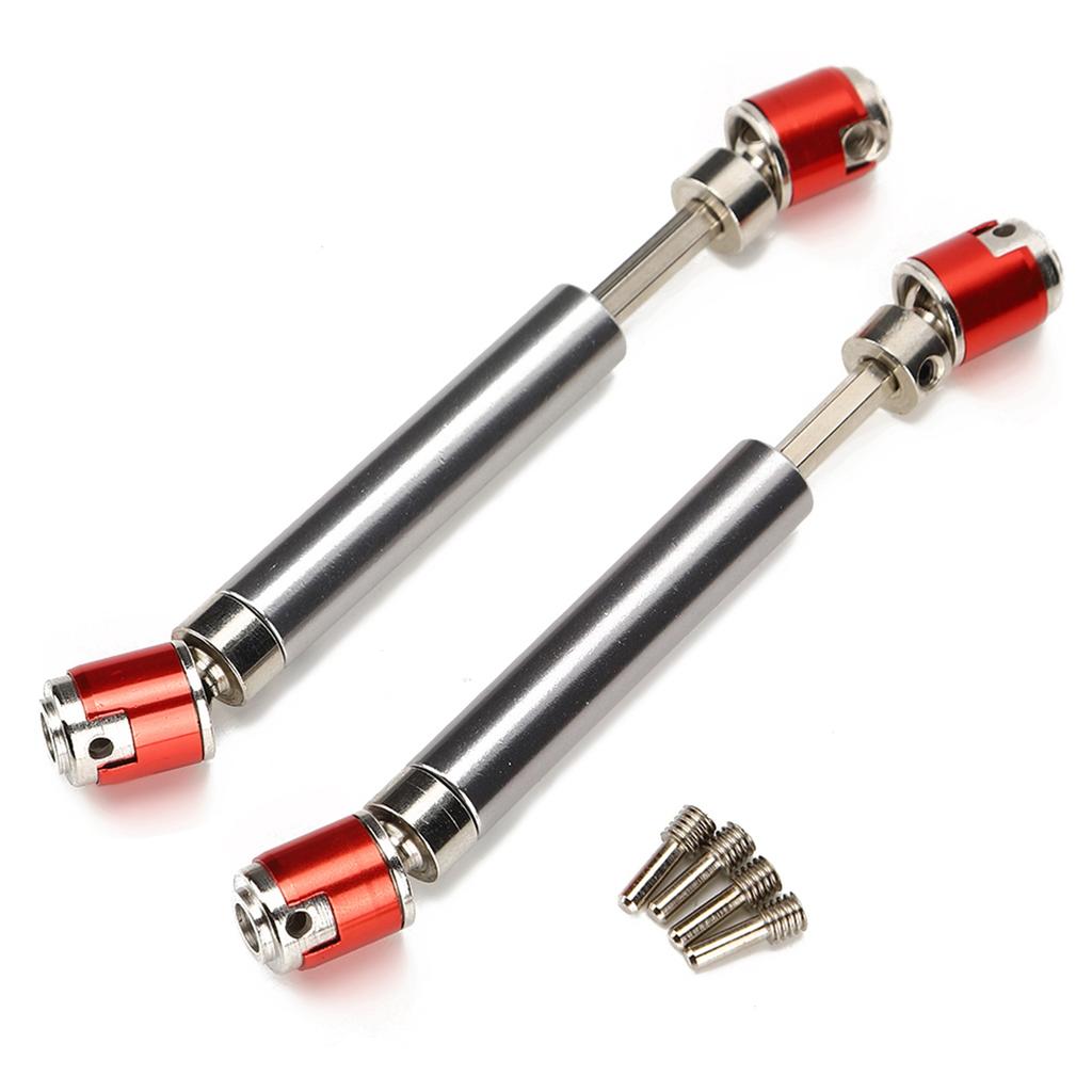 2Pcs Metal Transmission Drive Shaft Suit Fit for Axial SCX10 D90 1 10 RC Crawler Mini Car Parts