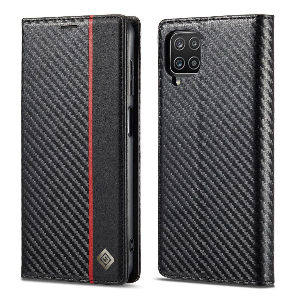 Чехол из кожи с карбоновым волокном для Samsung S25/S24+/S23 Ultra/S21 FE
