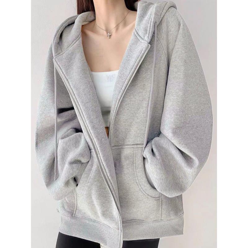 Женская толстовка с капюшоном из плотной не скатывающейся ткани на бархатной подкладке — свободная, повседневная, облегающая, миниатюрная, куртка-кардиган на молнии