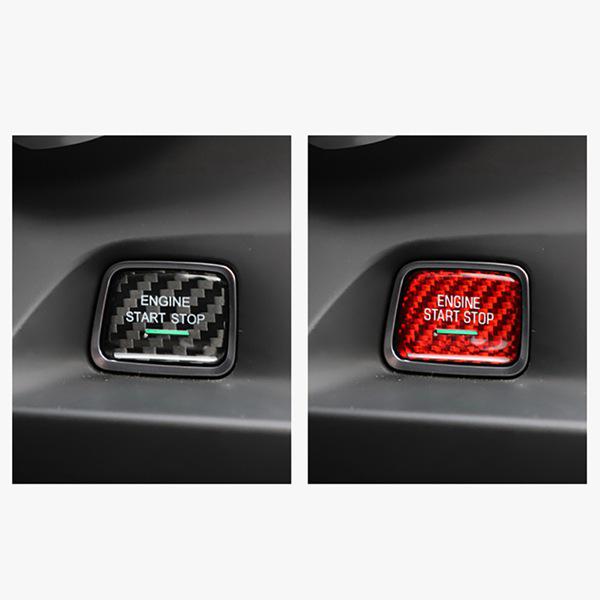 Наклейка на кнопку Start из углеродного волокна для Chevrolet Camaro/Corvette C7