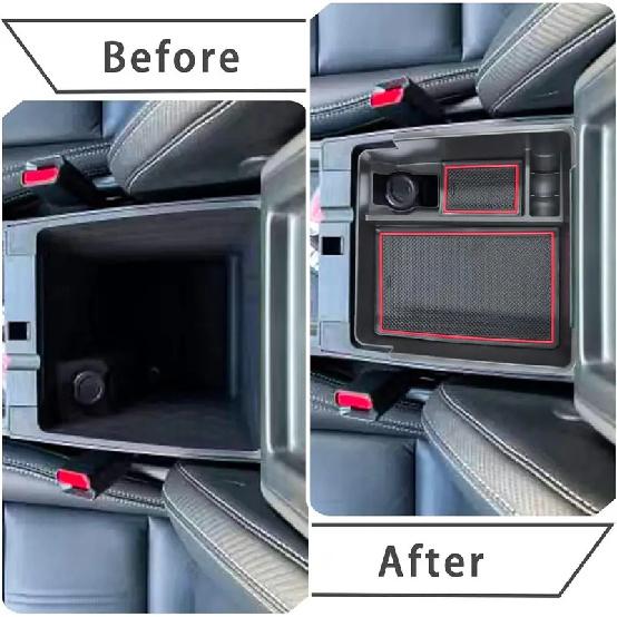 SixthSmoy Car Armrest Box Compatible with 2024 Nissan Frontier Center Console Tray Storage Organizer Accessories