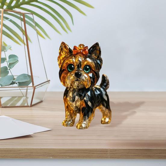 Yousheng ручная работа статуэтка собаки смоляной щенок украшение коллекционное искусство скульптура животного для домашнего офиса стол бар декор