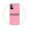Case for Xiaomi Redmi Note 10 5G Blackpink K-pop Group Logo Pink Background