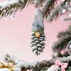 Рождественские украшения-гномы из сосновых шишек ручной работы, осенне-зимние, на День благодарения, статуэтка гнома из сосновых шишек для камина, многоярусного подноса, полки, украшения стола