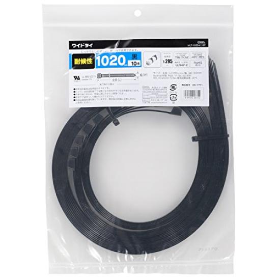 OHM Широкий хомут 1020 Черный Погодостойкий 10 шт. WLT-1020-K 10P 09-1771